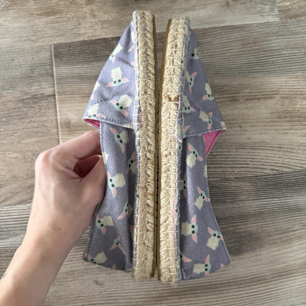 Star Wars Baby Yoda Grogu Ubuntu Espadrilles Shoes Women’s 7.5W Slip On Gray - Picture 7 of 8